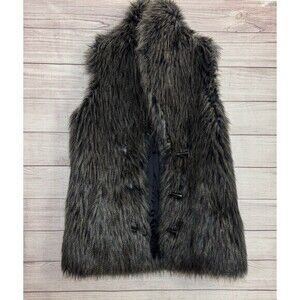Candela Indigo Faux Fur Mahala Vest Size Medium SIZE LARGE
